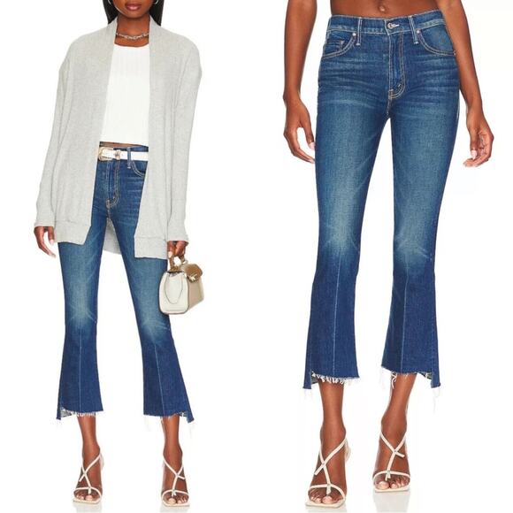 New Mother The Insider Crop Step Fray Jeans Size 27 NWT Bad Reputation - Picture 2 of 5